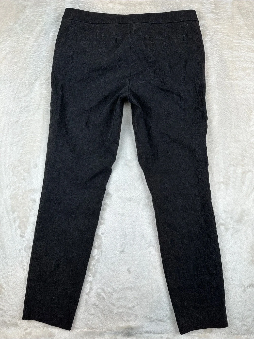 Cynthia Rowley Womens Black Jacquard Dress Pants Size 6 Slim Ankle Career